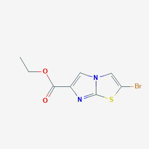 molecular formula C8H7BrN2O2S B2487824 Ethyl 2-bromoimidazo[2,1-b][1,3]thiazole-6-carboxylate CAS No. 80353-98-6