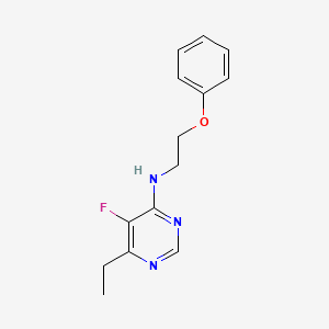 molecular formula C14H16FN3O B2487831 6-Ethyl-5-fluoro-N-(2-phenoxyethyl)pyrimidin-4-amine CAS No. 1919256-11-3