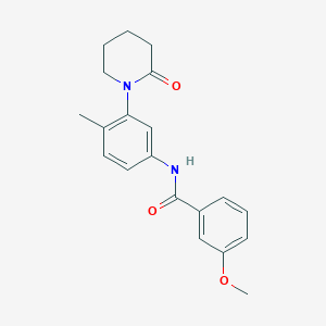 molecular formula C20H22N2O3 B2487836 3-methoxy-N-(4-methyl-3-(2-oxopiperidin-1-yl)phenyl)benzamide CAS No. 941919-45-5