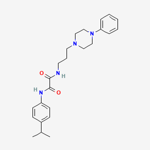 B2487839 N1-(4-isopropylphenyl)-N2-(3-(4-phenylpiperazin-1-yl)propyl)oxalamide CAS No. 1049520-99-1
