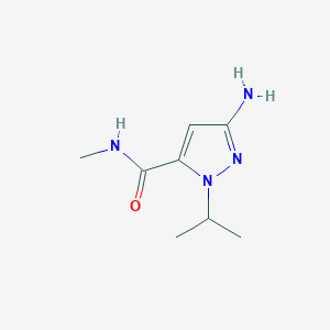 molecular formula C8H14N4O B2487840 3-Amino-1-isopropyl-N-methyl-1H-pyrazole-5-carboxamide CAS No. 1890537-13-9