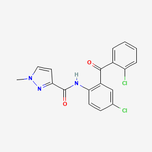 molecular formula C18H13Cl2N3O2 B2487846 N-(4-氯-2-(2-氯苯甲酰)苯基)-1-甲基-1H-吡唑-3-甲酸酰胺 CAS No. 1170531-50-6