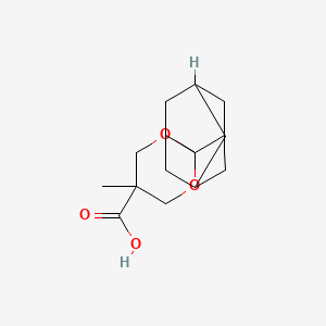 molecular formula C15H22O4 B2487853 5-Methylspiro[1,3-dioxane-2,2'-tricyclo[3.3.1.1~3,7~]decane]-5-carboxylic acid CAS No. 932924-40-8
