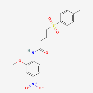 molecular formula C18H20N2O6S B2487861 N-(2-methoxy-4-nitrophenyl)-4-tosylbutanamide CAS No. 941878-60-0