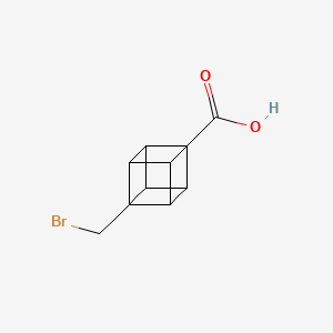 molecular formula C10H9BrO2 B2487869 4-(Bromomethyl)cubane-1-carboxylic acid CAS No. 1030836-14-6