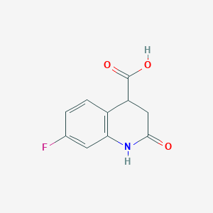 molecular formula C10H8FNO3 B2487884 7-Fluoro-2-oxo-1,2,3,4-tetrahydroquinoline-4-carboxylic acid CAS No. 923120-55-2