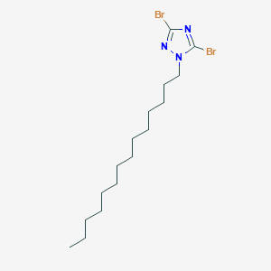 molecular formula C16H29Br2N3 B2487890 3,5-Dibromo-1-tetradecyl-1H-1,2,4-triazole CAS No. 1240572-65-9