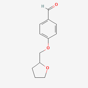 molecular formula C12H14O3 B2487901 4-[(oxolan-2-yl)methoxy]benzaldehyde CAS No. 923256-42-2