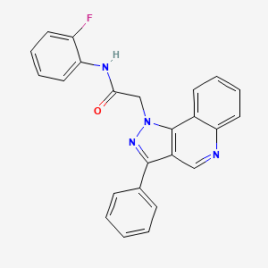 molecular formula C24H17FN4O B2487903 N-(2-fluorophenyl)-2-{3-phenyl-1H-pyrazolo[4,3-c]quinolin-1-yl}acetamide CAS No. 932290-05-6