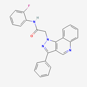 molecular formula C24H17FN4O B2487903 N-(2-fluorophenyl)-2-(3-phenyl-1H-pyrazolo[4,3-c]quinolin-1-yl)acetamide CAS No. 932290-05-6
