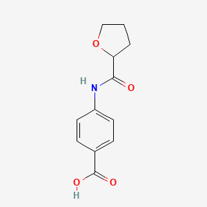 molecular formula C12H13NO4 B2487907 4-[(Tetrahydrofuran-2-ylcarbonyl)amino]benzoic acid CAS No. 706766-41-8