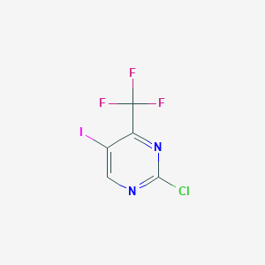 molecular formula C5HClF3IN2 B2487911 2-Chloro-5-iodo-4-(trifluoromethyl)pyrimidine CAS No. 785777-99-3