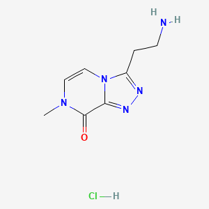 molecular formula C8H12ClN5O B2487912 3-(2-aminoethyl)-7-methyl-7H,8H-[1,2,4]triazolo[4,3-a]pyrazin-8-one hydrochloride CAS No. 2089258-19-3