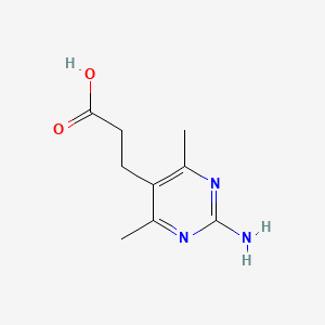 molecular formula C9H13N3O2 B2487914 3-(2-Amino-4,6-dimethylpyrimidin-5-yl)propanoic acid CAS No. 842973-02-8