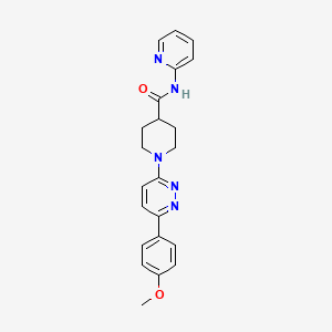 molecular formula C22H23N5O2 B2487917 1-(6-(4-methoxyphenyl)pyridazin-3-yl)-N-(pyridin-2-yl)piperidine-4-carboxamide CAS No. 1105217-44-4