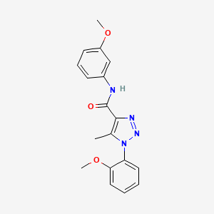 molecular formula C18H18N4O3 B2487923 1-(2-methoxyphenyl)-N-(3-methoxyphenyl)-5-methyl-1H-1,2,3-triazole-4-carboxamide CAS No. 871323-43-2