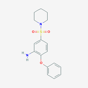 molecular formula C17H20N2O3S B2487924 2-Phenoxy-5-(piperidine-1-sulfonyl)aniline CAS No. 556016-26-3