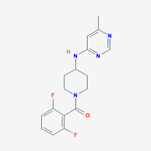 B2487953 (2,6-Difluorophenyl)-[4-[(6-methylpyrimidin-4-yl)amino]piperidin-1-yl]methanone CAS No. 2415600-49-4