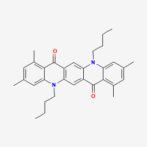 molecular formula C32H36N2O2 B2487957 5,12-Dibutyl-1,3,8,10-tetramethyquinacridone CAS No. 850815-10-0