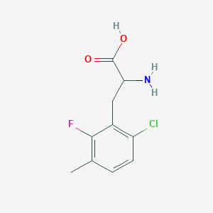 molecular formula C10H11ClFNO2 B2487990 6-CHLORO-2-FLUORO-3-METHYL-DL-PHENYLALANINE CAS No. 1259982-09-6