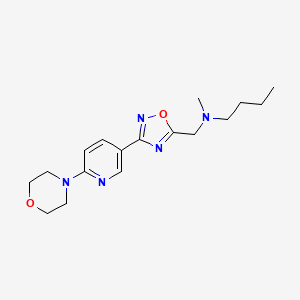 molecular formula C17H25N5O2 B2488042 Butyl(methyl)({3-[6-(morpholin-4-yl)pyridin-3-yl]-1,2,4-oxadiazol-5-yl}methyl)amine CAS No. 1251556-46-3