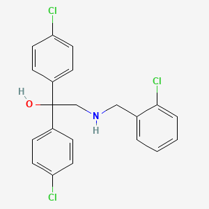 1,1-Bis(4-chlorophenyl)-2-[(2-chlorophenyl)methylamino]ethanol