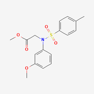 molecular formula C17H19NO5S B2488065 Methyl N-(3-methoxyphenyl)-N-[(4-methylphenyl)sulfonyl]glycinate CAS No. 333446-35-8