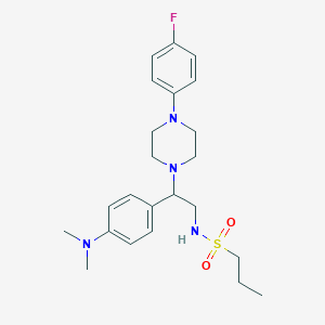 N-{2-[4-(dimethylamino)phenyl]-2-[4-(4-fluorophenyl)piperazin-1-yl]ethyl}propane-1-sulfonamide