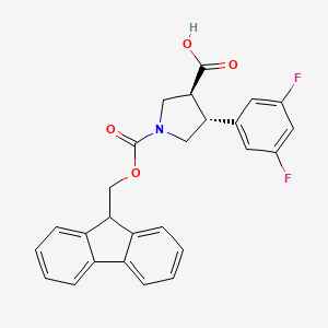(3S,4R)-4-(3,5-Difluorophenyl)-1-(9H-fluoren-9-ylmethoxycarbonyl)pyrrolidine-3-carboxylic acid