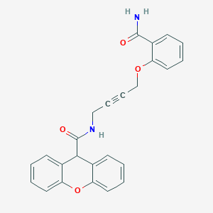 molecular formula C25H20N2O4 B2488095 N-(4-(2-carbamoylphenoxy)but-2-yn-1-yl)-9H-xanthene-9-carboxamide CAS No. 1421500-53-9