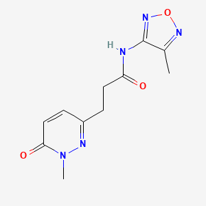 molecular formula C11H13N5O3 B2488098 N-(4-methyl-1,2,5-oxadiazol-3-yl)-3-(1-methyl-6-oxo-1,6-dihydropyridazin-3-yl)propanamide CAS No. 1795360-23-4