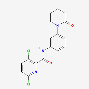 molecular formula C17H15Cl2N3O2 B2488137 3,6-dichloro-N-[3-(2-oxopiperidin-1-yl)phenyl]pyridine-2-carboxamide CAS No. 1111552-89-6