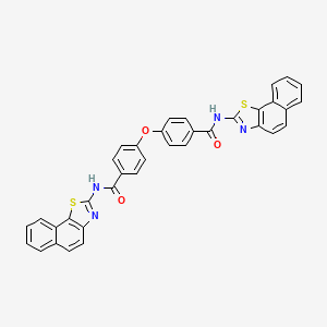 molecular formula C36H22N4O3S2 B2488142 N-{naphtho[2,1-d][1,3]thiazol-2-yl}-4-[4-({naphtho[2,1-d][1,3]thiazol-2-yl}carbamoyl)phenoxy]benzamide CAS No. 476210-70-5