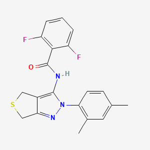 molecular formula C20H17F2N3OS B2488150 N-[2-(2,4-dimethylphenyl)-2H,4H,6H-thieno[3,4-c]pyrazol-3-yl]-2,6-difluorobenzamide CAS No. 396721-42-9