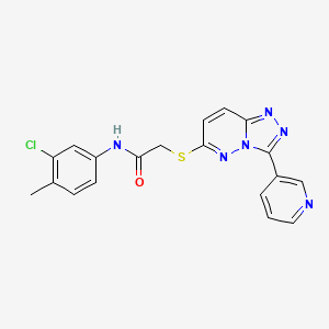 molecular formula C19H15ClN6OS B2488153 N-(3-chloro-4-methylphenyl)-2-{[3-(pyridin-3-yl)-[1,2,4]triazolo[4,3-b]pyridazin-6-yl]sulfanyl}acetamide CAS No. 868968-63-2