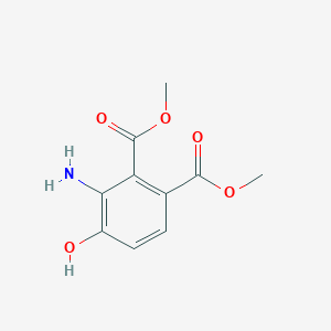 molecular formula C10H11NO5 B2488172 Dimethyl 3-amino-4-hydroxyphthalate CAS No. 142671-52-1