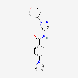 4-(1H-pyrrol-1-yl)-N-(1-(tetrahydro-2H-pyran-4-yl)-1H-pyrazol-4-yl)benzamide