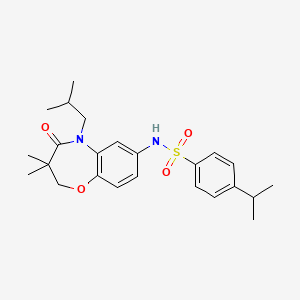 N-(5-isobutyl-3,3-dimethyl-4-oxo-2,3,4,5-tetrahydrobenzo[b][1,4]oxazepin-7-yl)-4-isopropylbenzenesulfonamide