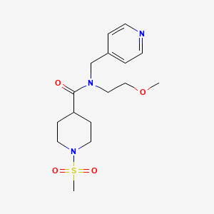 N-(2-methoxyethyl)-1-(methylsulfonyl)-N-(pyridin-4-ylmethyl)piperidine-4-carboxamide
