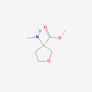 molecular formula C7H13NO3 B2488206 Methyl 3-(methylamino)oxolane-3-carboxylate CAS No. 1343239-15-5