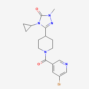B2488226 3-(1-(5-bromonicotinoyl)piperidin-4-yl)-4-cyclopropyl-1-methyl-1H-1,2,4-triazol-5(4H)-one CAS No. 1797737-31-5