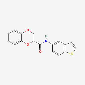 molecular formula C17H13NO3S B2488231 N-(1-benzothiophen-5-yl)-2,3-dihydro-1,4-benzodioxine-2-carboxamide CAS No. 681174-01-6