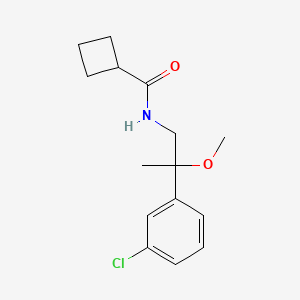 molecular formula C15H20ClNO2 B2488240 N-[2-(3-chlorophenyl)-2-methoxypropyl]cyclobutanecarboxamide CAS No. 1795088-59-3