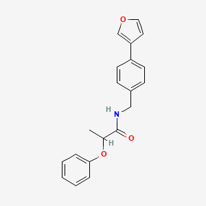 molecular formula C20H19NO3 B2488245 N-(4-(furan-3-yl)benzyl)-2-phenoxypropanamide CAS No. 2034350-61-1