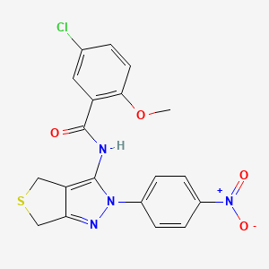 5-chloro-2-methoxy-N-[2-(4-nitrophenyl)-4,6-dihydrothieno[3,4-c]pyrazol-3-yl]benzamide