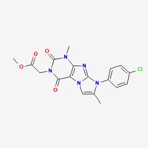 Methyl 2-[6-(4-chlorophenyl)-4,7-dimethyl-1,3-dioxopurino[7,8-a]imidazol-2-yl]acetate