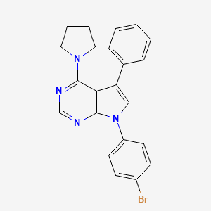 7-(4-bromophenyl)-5-phenyl-4-(pyrrolidin-1-yl)-7H-pyrrolo[2,3-d]pyrimidine