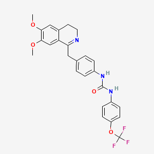 1-[4-[(6,7-Dimethoxy-3,4-dihydroisoquinolin-1-yl)methyl]phenyl]-3-[4-(trifluoromethoxy)phenyl]urea