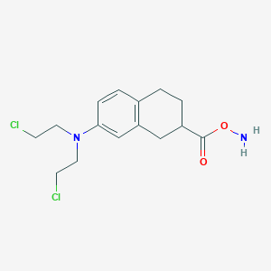 molecular formula C15H20Cl2N2O2 B024883 Amino 7-[bis(2-chloroethyl)amino]-1,2,3,4-tetrahydronaphthalene-2-carboxylate CAS No. 106094-83-1