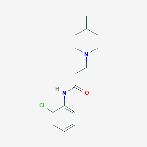 molecular formula C15H21ClN2O B248830 N-(2-chlorophenyl)-3-(4-methylpiperidin-1-yl)propanamide 